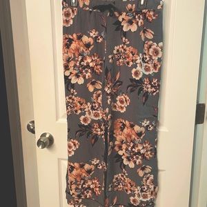 Cynthia Rowley Gray/Pink Floral Pajama Bottom